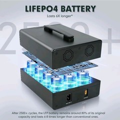 Portable Power Station 300W 268Wh LiFePO4 Solar Generator 100W Type-C AC Outlet