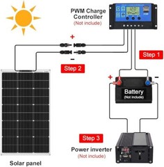 300W Flexible Solar Panel 260°Bendable 12V Portable Solar Charger with Control