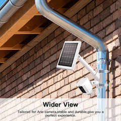 2-In-1 Pole Mounting Bracket for Ring Stick up Cam Pro Solar Panel and Battery O