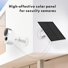 Solar Panel for Security Camera, 5W USB Solar Panel for Micro USB and USB-C Port