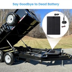 Solar Battery Charger Maintainer, 20W Solar Panel Kit for Dump Trailer Builti…