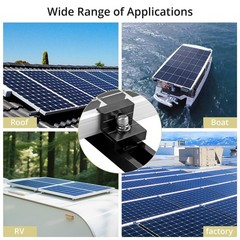 Solar Panel Mounting Brackets, Included 10 x 4.72 in Rails + 4 end Clamps + 6…