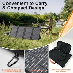 Folding Solar Panel 60W for EcoFlow River 2 River 3 Plus Portable Power Stations