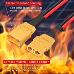 ELFCULB XT90 Extension Cable 10AWG 6FT for Portable Power