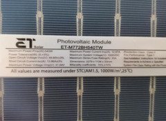 (33) NEW ET SOLAR ET-M772BH540TW PERC BIFACIAL SOLAR PANELS 540 WATT 144 CELL