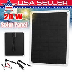 DC12V Solar Panel Trickle Charger Battery Charger Kit For Maintainer Boat Car RV