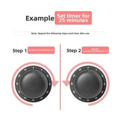 Mechanical Kitchen Timer Rust Resistant Material Strong Magnetic Backing