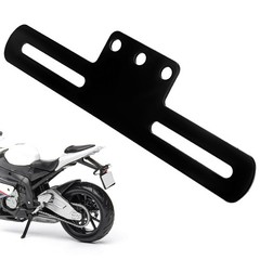 Motorcycle License Plate Holder, Heavy Duty Metal Tag Holder with Light Mount Ho