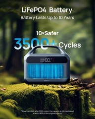 Portable Power Station 600W(1200W Surge) – 288Wh Solar Generator LiFePO4 Batt…