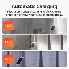Solar Panel Charger for Curtains – Easy Install, Low Light Charging, Smart Power