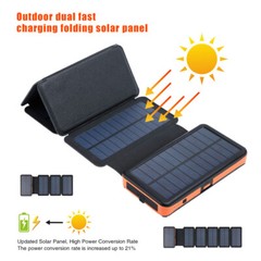 46800mah Portable Solar Mobile Phone Charger Panel Power Bank Waterproof Outdoor