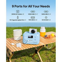 BLUETTI Elite 30 V2 288Wh Blue Portable Power Station Generator for Outdoors