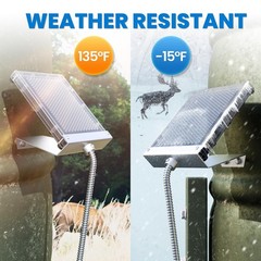 12V Solar Panel for Deer Feeder 1.7W Battery Charger Mount Alligator Clips Kit