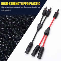 Power Y Branch Parallel Connectors Adapter +12AWG Solar Panel 2M Extension Cable