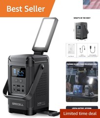 240W Solar Generator with Adjustable LED – Essential for Camping & Emergencies