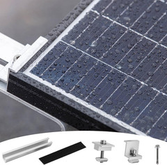 Solar Panel Bracket Kit, 12 Pcs Aluminium Mounting Rail 200Mm, Solar Panel Mount