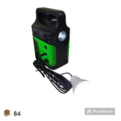 Solar Pannel Portable Generator System Kit with 3 LED Bulbs + Bluetooth Speaker
