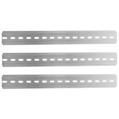 3 Pcs Din Mounting Frame Rail for Electrical Components Slotted Industry