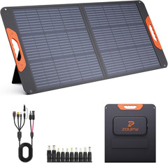 100W Portable Solar Panel with 5-In-1 Cable,23.5% Efficiency Mono Foldable Solar