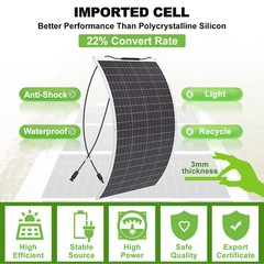 1200W Watt 12v Monocrystalline Solar Panel RV Camping Home Off Grid Caravan Boat