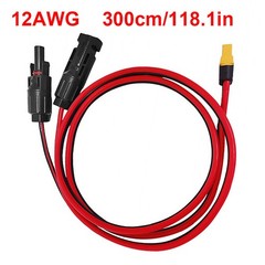 12 AWG 10 ft XT60 Female to Solar Connector Solar Panel Extension Charging Cable