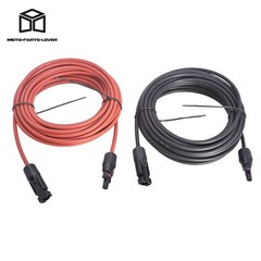 20ft Black+Red Solar Panel Extension Cable Wire Connector 1 Pair 4mm²/12AWG New