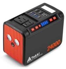 88.8Wh Portable Power Station Peak 120W Lithium Battery Small Generator Orange