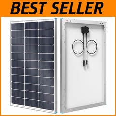 RNG-100D-SS 100W Monocrystalline Solar Panel 12V Charger^