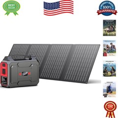 200W Solar Powered Generator with 40W Panel – Portable Power Station for Adve…