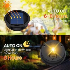 4 Pack Solar Lights Replacement Top, 3.23 Inch Panel for Lantern Black