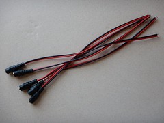 5 or 10 female connector adapters 5.5 mm x 2.1 mm used with li-on battery packs