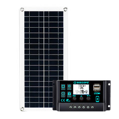 Solar Panel Kit 10A-100A Controller 12-18V Battery Charger Dual USB Caravan Boat
