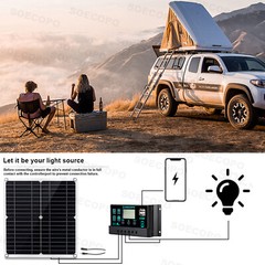 Solar Full 8000w 110/220V Inverter 300W Solar Panel Home 100A Controller Syst