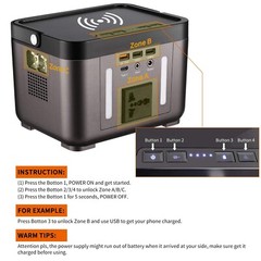 New Solar Portable Generator Camping Emergency Battery Power Station Power Bank