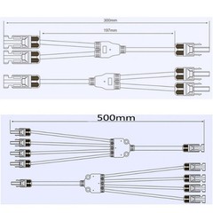M/F Solar Panel Connector Y Branch Cable Connection Adapter Waterproof Plug Kit