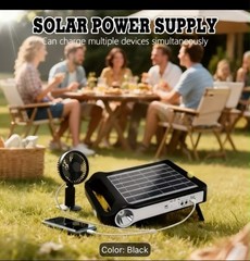 Portable Solar Panel Power Storage Generator System With USB Charger 5V Energy