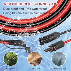 MOOKEERF Solar SAE Adapter Cable 75FT 10AWG RV Caravan