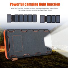 46800mAh Solar Panel Folding Power Bank Outdoor Camping Hiking USB Phone Charger