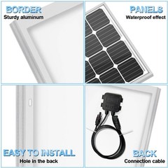 9BB 200W Mono Solar Panel 21.9% High Efficiency Half-Cut Cells Monocrystalline