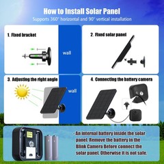 Solar Panel Blink Camera Outdoor 2 Pack Compatible 2K+/4(4th Gen) 13ft Cable