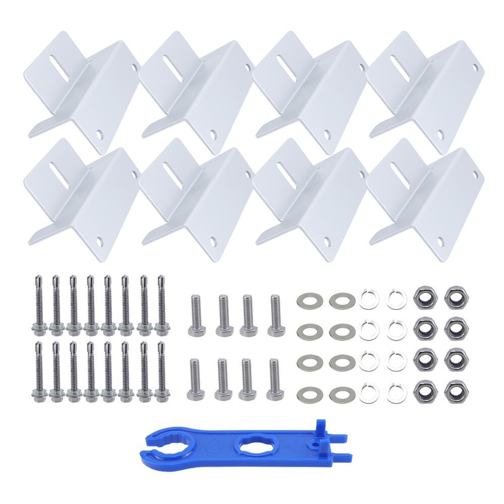 8Pcs Solar Panel Bracket Mounting w/ Stainless Fixings For RV Caravan Motorhome