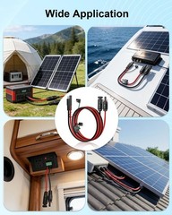 Solar Panel to SAE Adapter Cable 10AWG MC4 to SAE Adapter | Solar 10FT