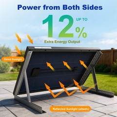ACOPOWER 125W 12V Bifacial Solar Panel 16BB N-Type 25.4% High Efficiency