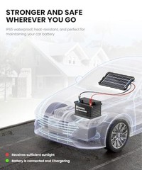 Upgraded 7.5W-Solar-Battery-Trickle Solar Powered Battery Chargers 7.5w-B