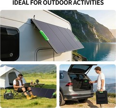 200W Foldable Solar Panel – 20V High-Efficiency Monocrystalline Charger for P…