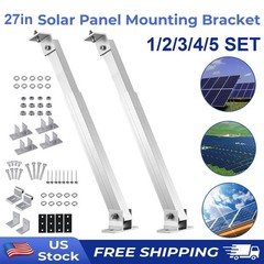 2 Pack 36-68cm Solar Panel Tilt Mount Brackets Adjustable for Roof RV Ground