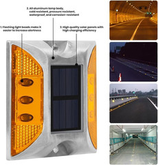 High Brightness Solar Road Markers – Waterproof Reflective Lights (6 Pack)