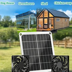 Solar-powered dual-fan intelligent ventilation system,suitable for chicken coops