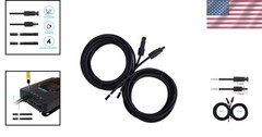 20ft Weatherproof Solar Adapter Wire Extension Cable, Male to Female Connector