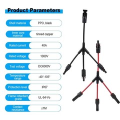 3 to 1 Y Branch Connector with 4mm 2 Solar Cable MMMF /FFFM for Solar PV4791